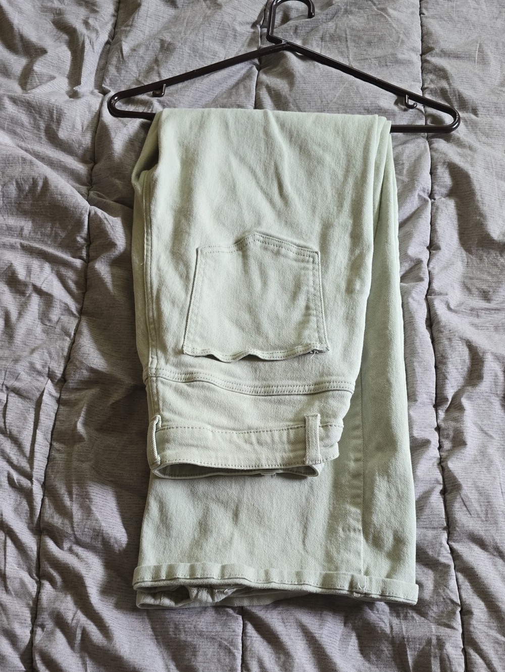 H&M Divided Women's Mint Green Wide-Leg Jeans